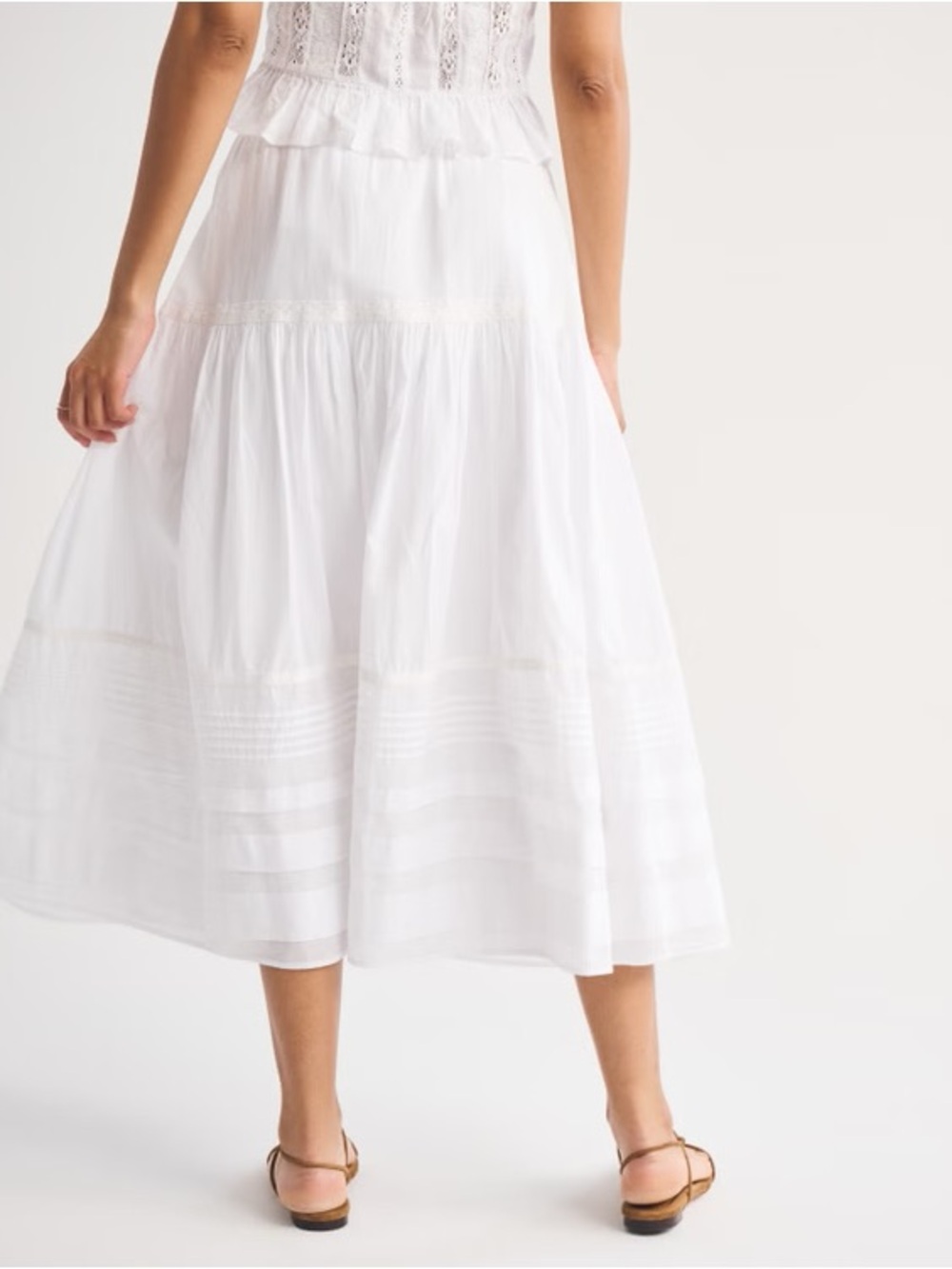 NWT Abercrombie & Fitch 100% Cotton Boho-Chic Maxi Skirt - Picture 3 of 5